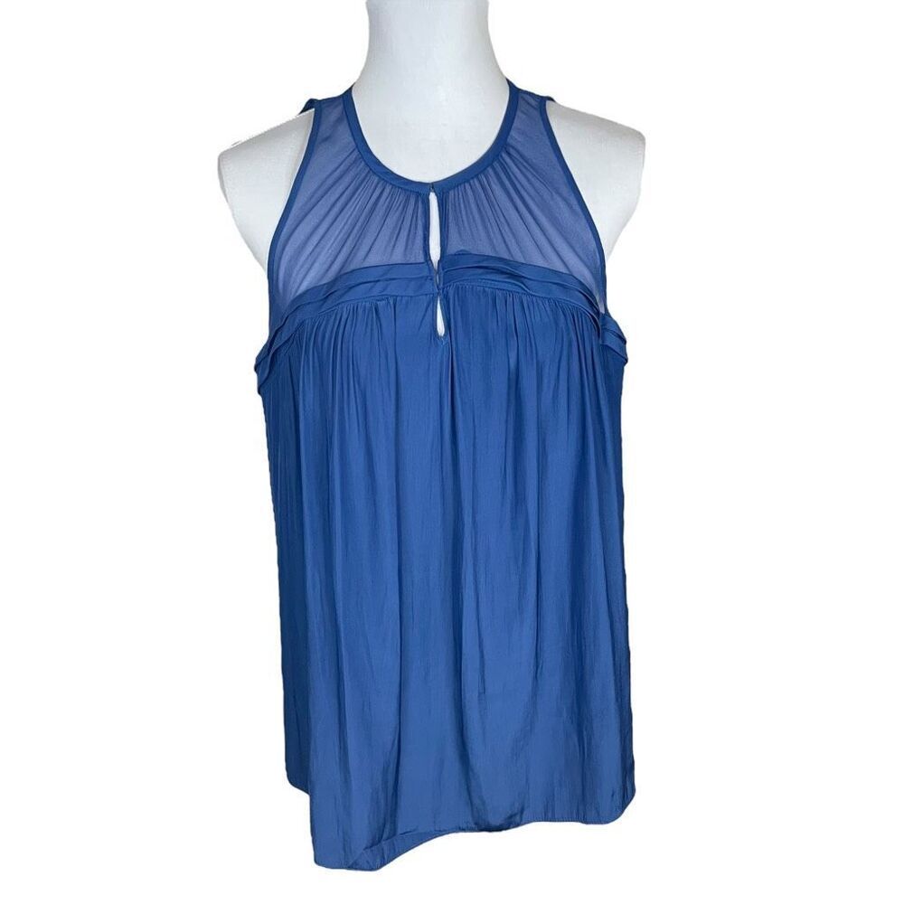 Ramy Brook Silk Blend Sleeveless Top Cobalt Blue Size Medium